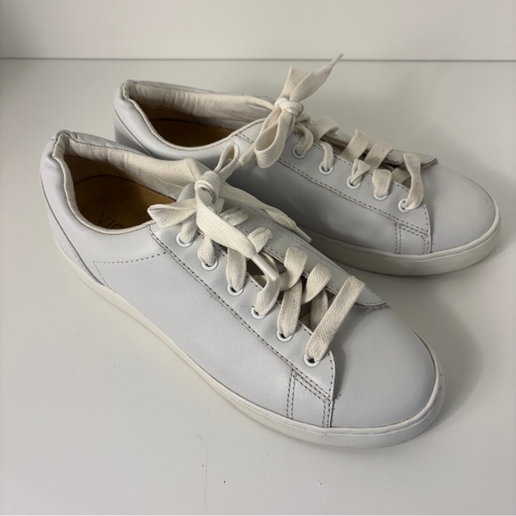 Vionic Syra White Leather Women's Sneakers Lace Up Comfort Travel Shoes - Picture 6 of 9